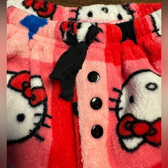 Vintage Sanrio Hello Kitty Fleece Pajamas Pants Limited Edition Rare Women Large - Picture 4 of 6